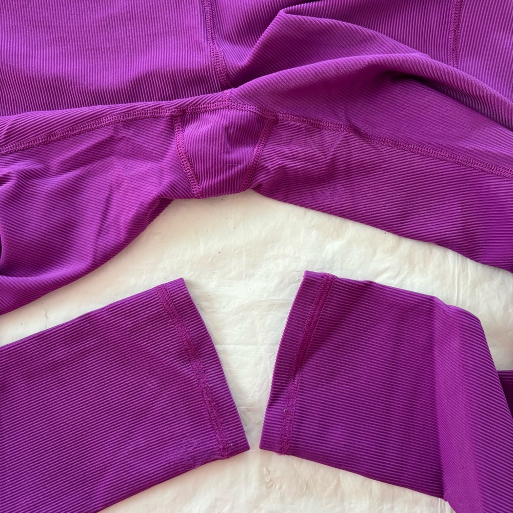 NWOT CALIA by Carrie Underwood High Rise Purple Leggings Ribbed SZ S - Picture 3 of 12